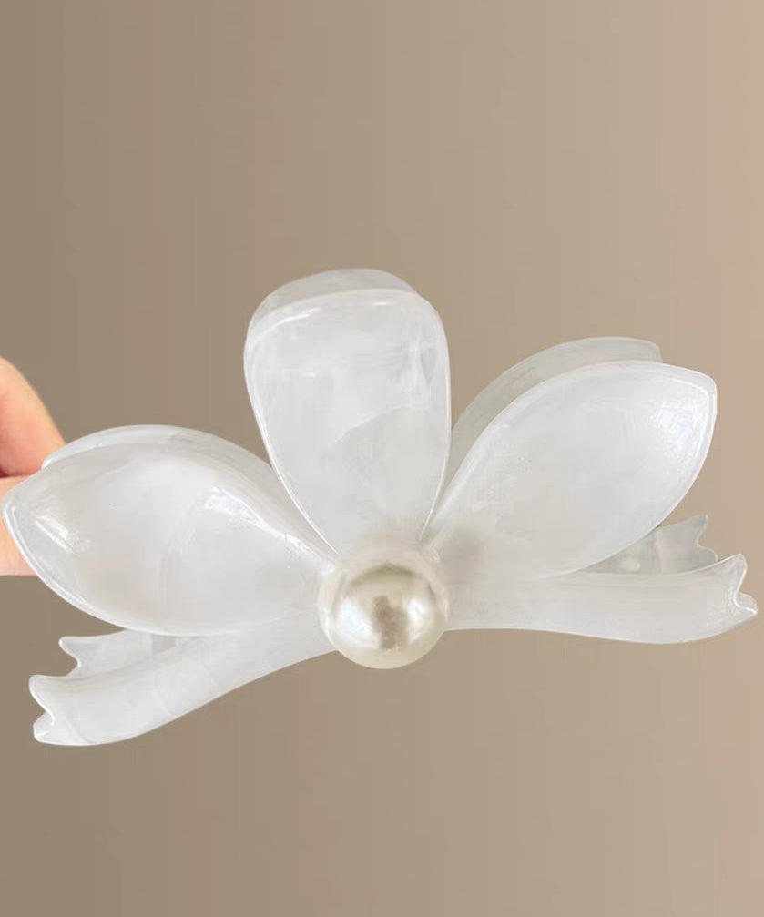 2025 New Green Alloy Pearl Floral Hairpin