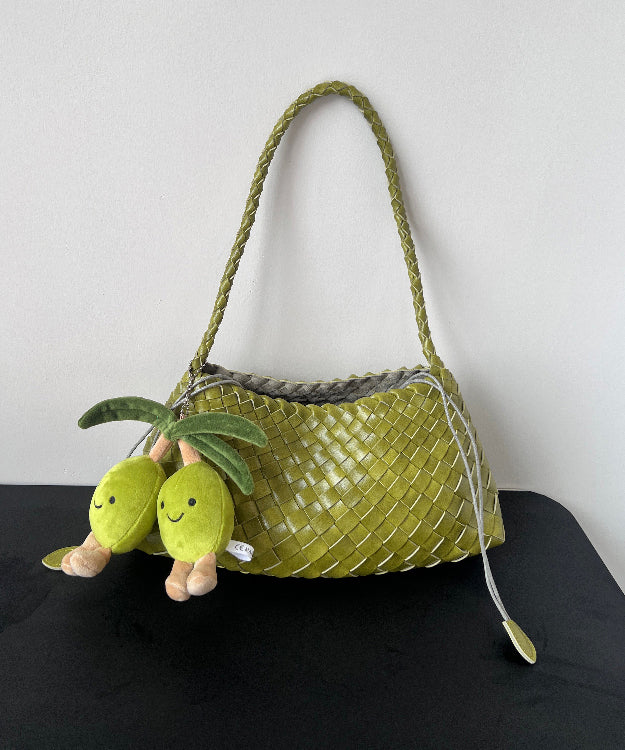 2025 New Green Faux Leather Durable Shoulder Bag