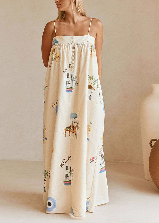 2025 New Sexy Camisole Casual Vacation Style Long Dress Summer