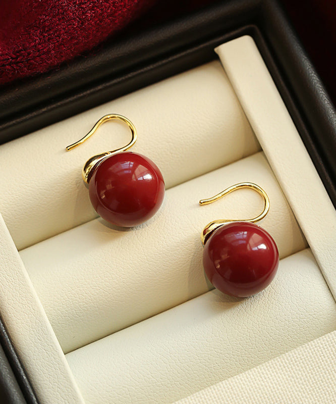 2025 New Silk Sterling Silver Agate Drop Earrings