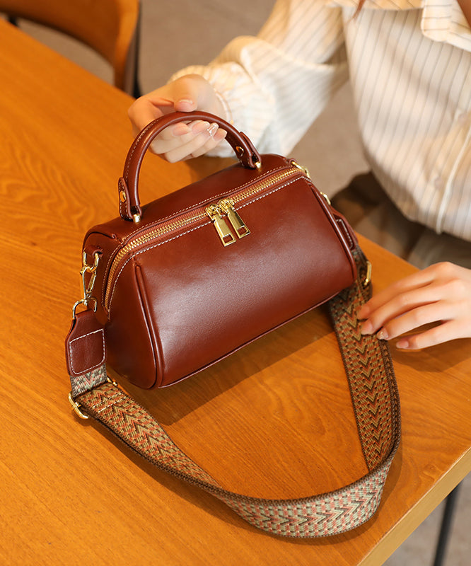 2025 New Versatile Brown Calf Leather Mini Bag