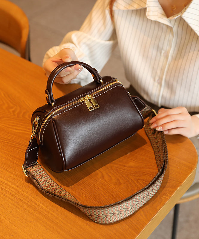 2025 New Versatile Brown Calf Leather Mini Bag