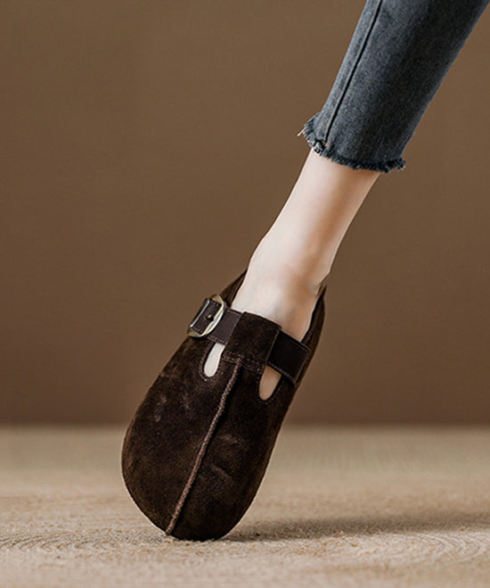 2025 Splicing Platform Flat Shoes Red Suede Fuzzy Wool Lined