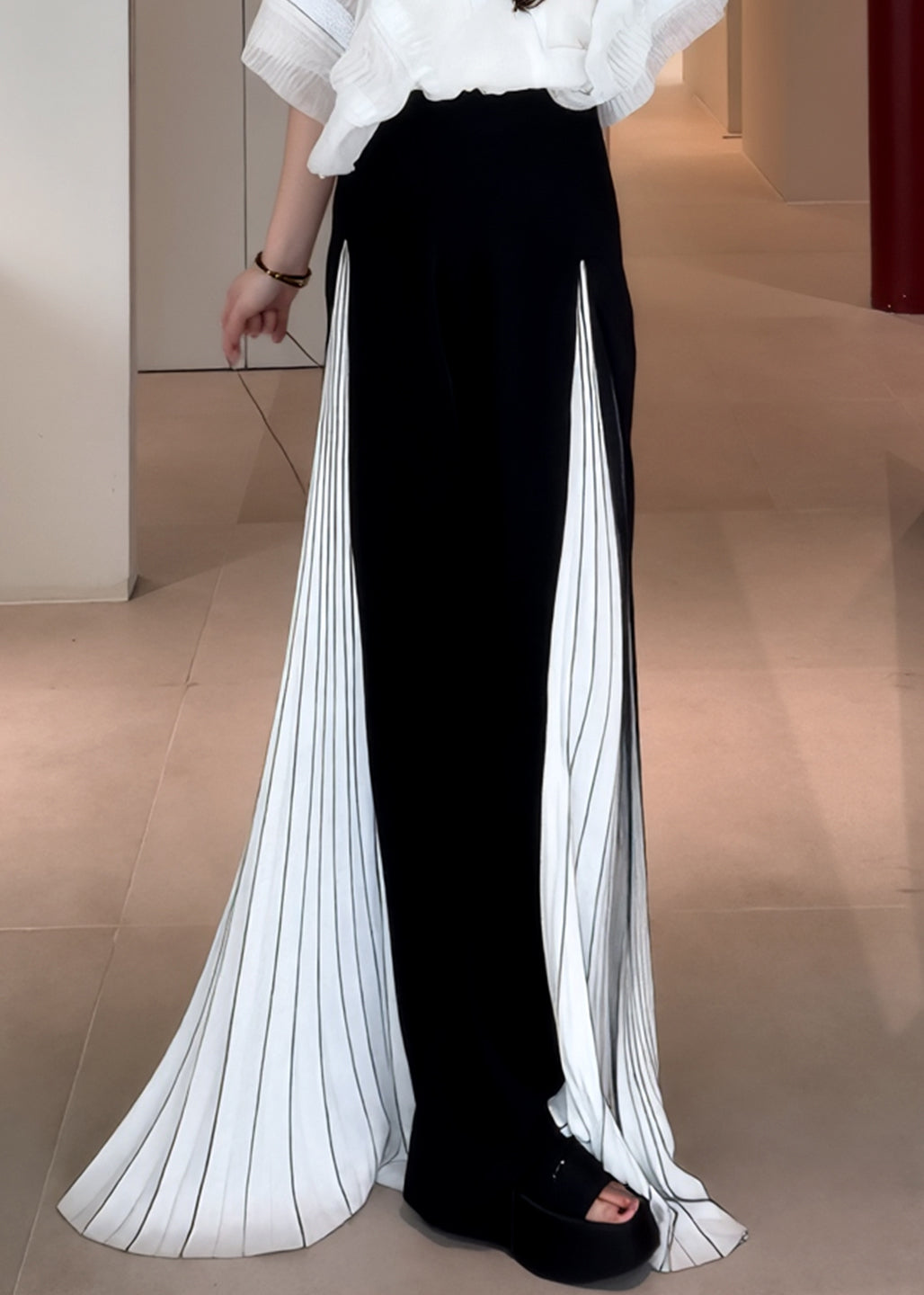 2025 Summer New French Splicing Wide Leg Pants