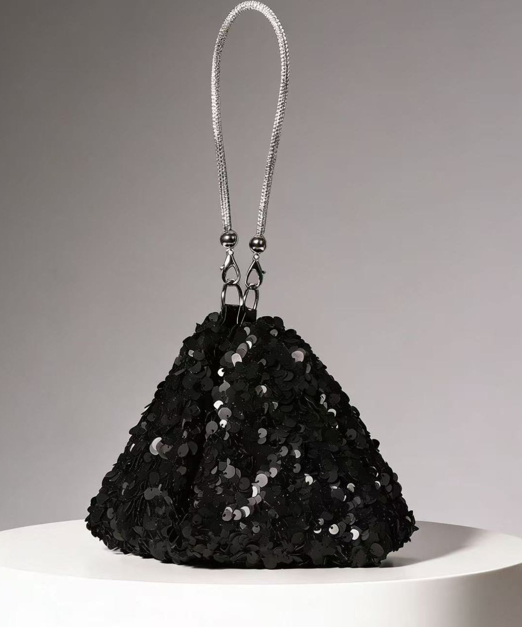 2026 New Black Fashionable Versatile Sequined Tote Bag