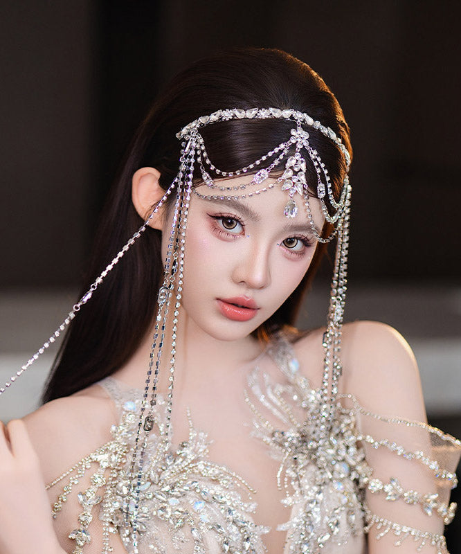 2026 New Crystal Zircon Tassel Hollow Out HairPiece