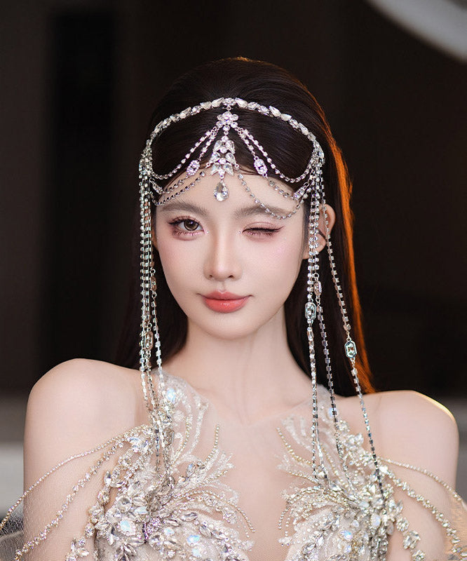 2026 New Crystal Zircon Tassel Hollow Out HairPiece