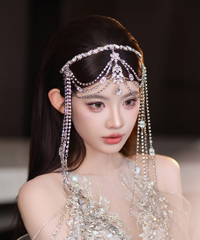 2026 New Crystal Zircon Tassel Hollow Out HairPiece