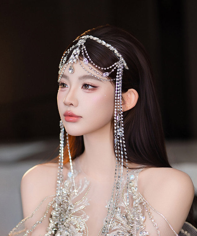 2026 New Crystal Zircon Tassel Hollow Out HairPiece