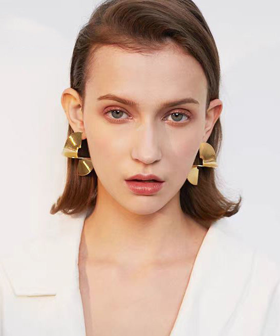 2026 New Fashionable Geometric Metal Earrings