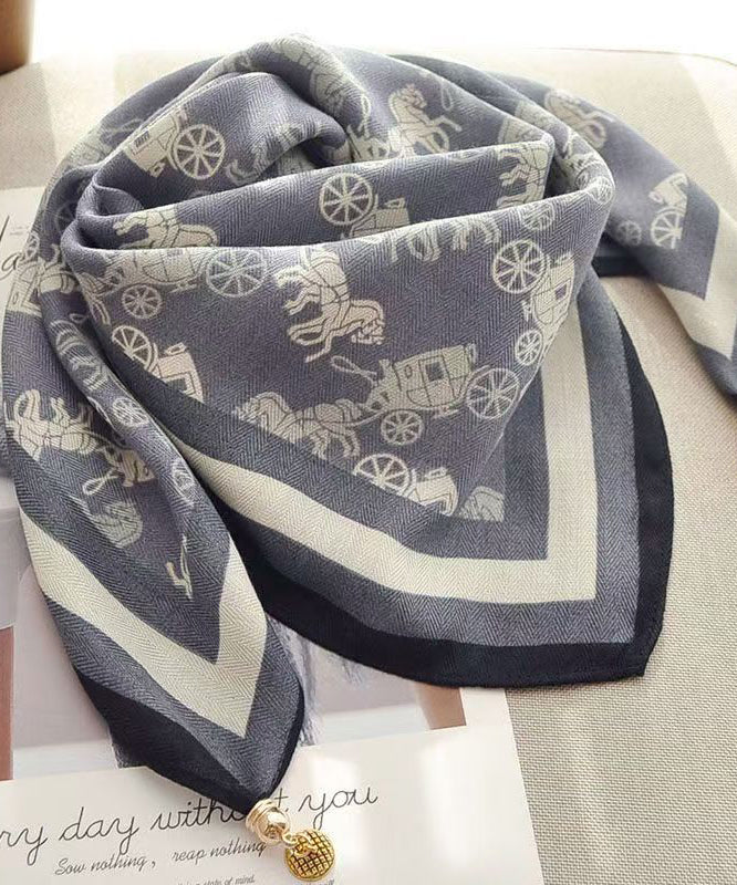 2026 New Fashionable Versatile Orange Print Scarf