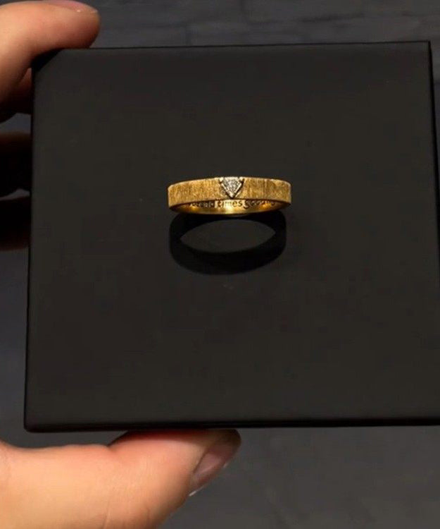 2026 New Gold Sterling Silver Overgild Zircon Graphic Rings