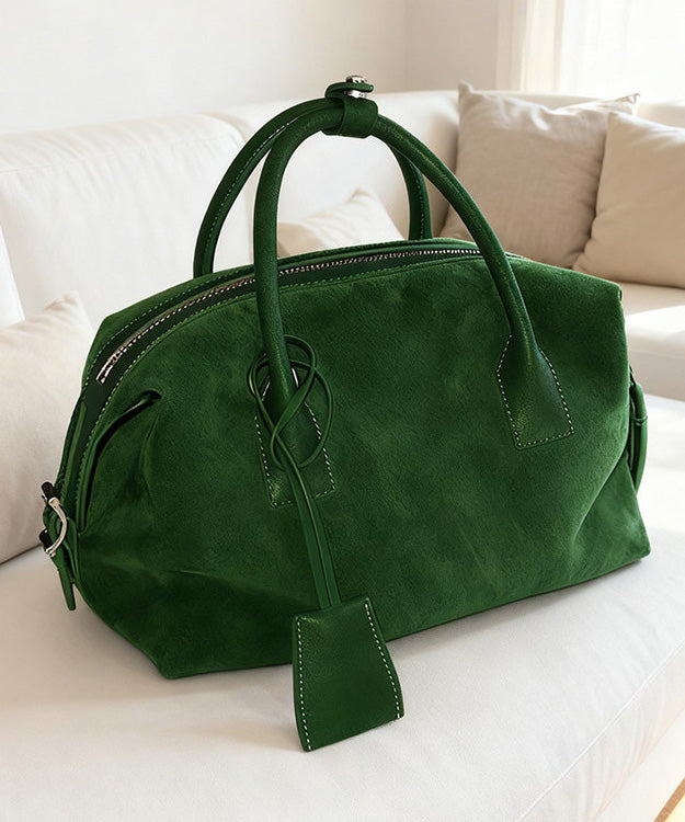 2026 New Green Large Capacity Suede Tote Bag