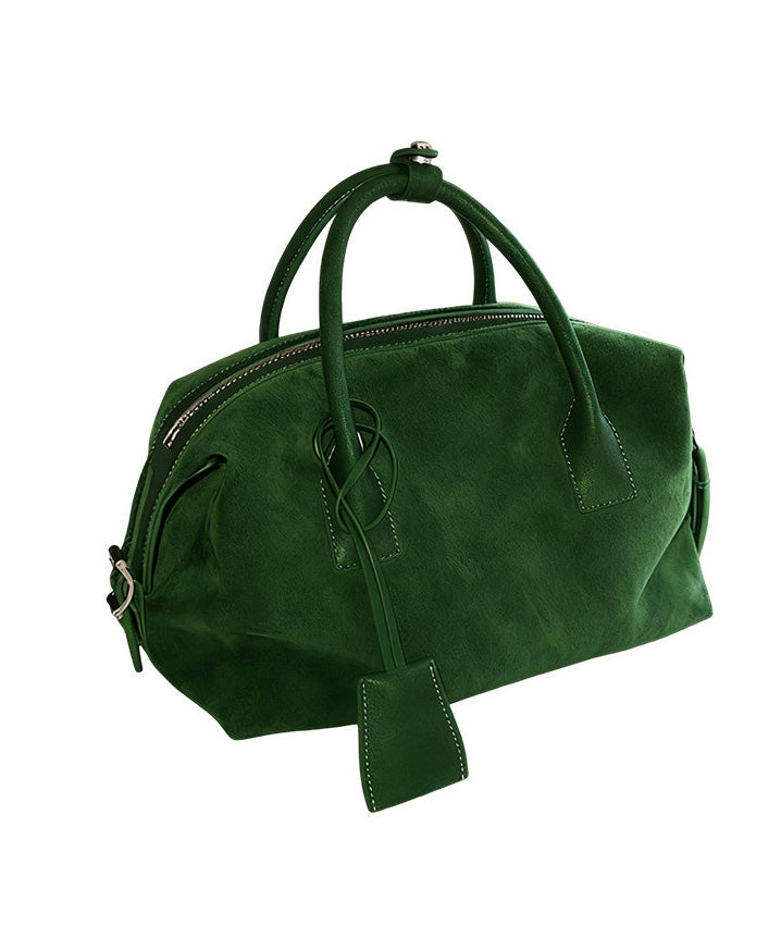 2026 New Green Large Capacity Suede Tote Bag