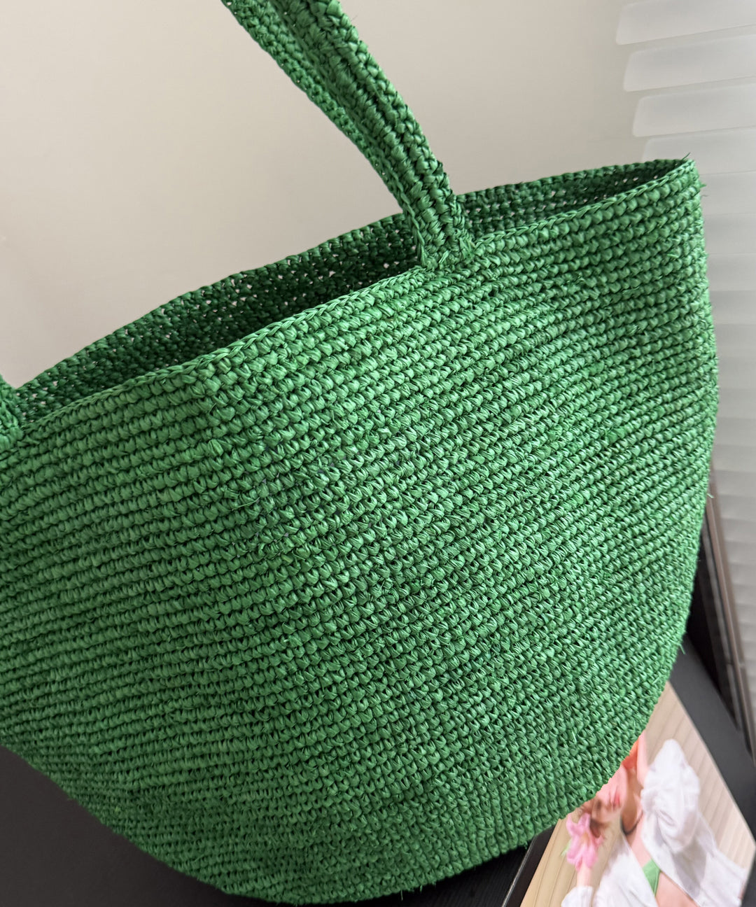 2026 New Green Straw Straw Large Capacity Shoulder Bag