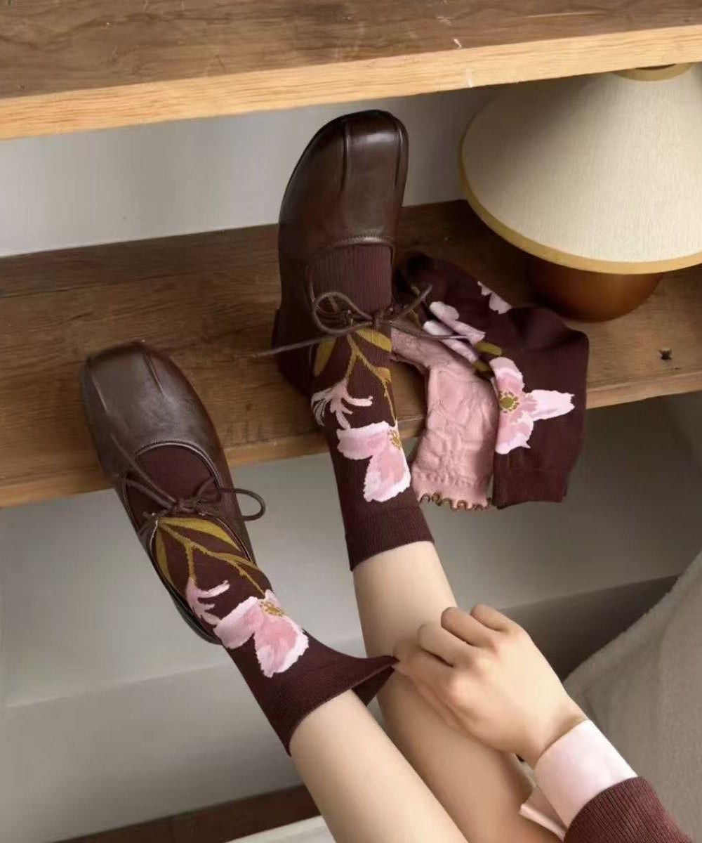 2026 New Japanese Jacquard Style Mid Calf Socks