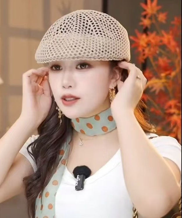 2026 New Khaki Lightweight Hollow Breathable Breton Hat