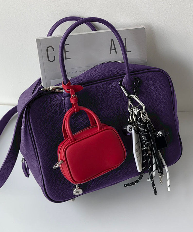 2026 New Purple Faux Leather Tote Bag