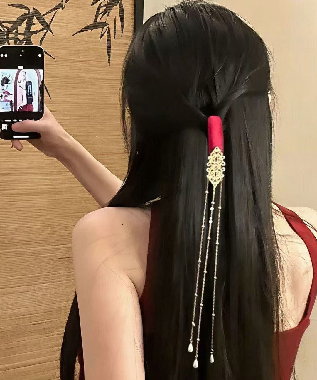 2026 New Red Tassel Chinese Style Hairpin - Omychic