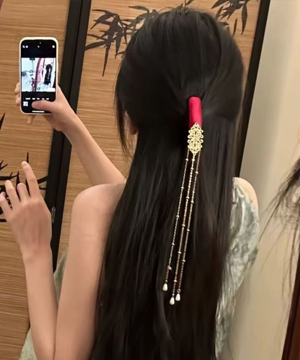 2026 New Red Tassel Chinese Style Hairpin - Omychic