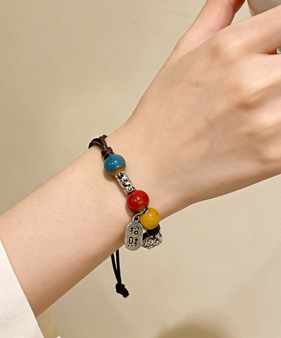 2026 New Sterling Silver Weave Ceramic Charm Bracelet