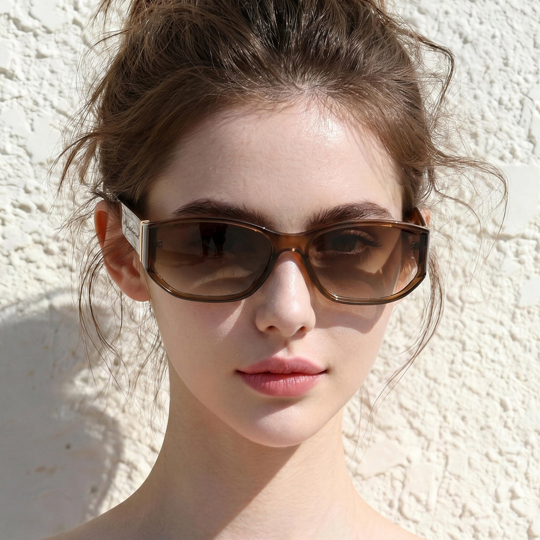 2026 New UV Resistant Retro Brown Sunglasses