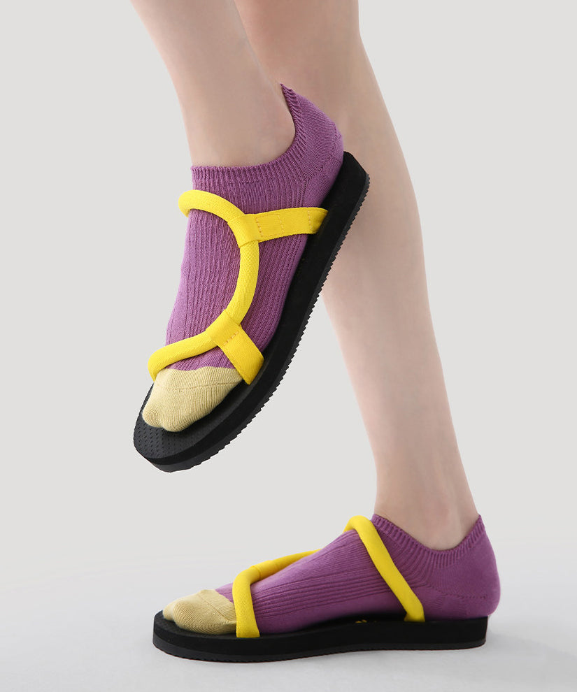 2026 Summer Breathable Color Blocking Versatile Boat Socks