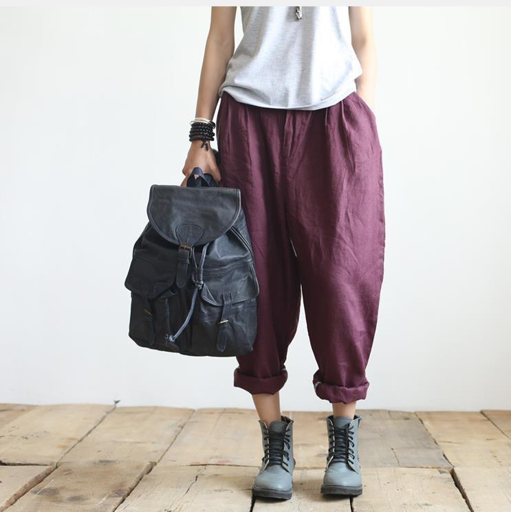 Turnip Pants Causal Linen Long Pants