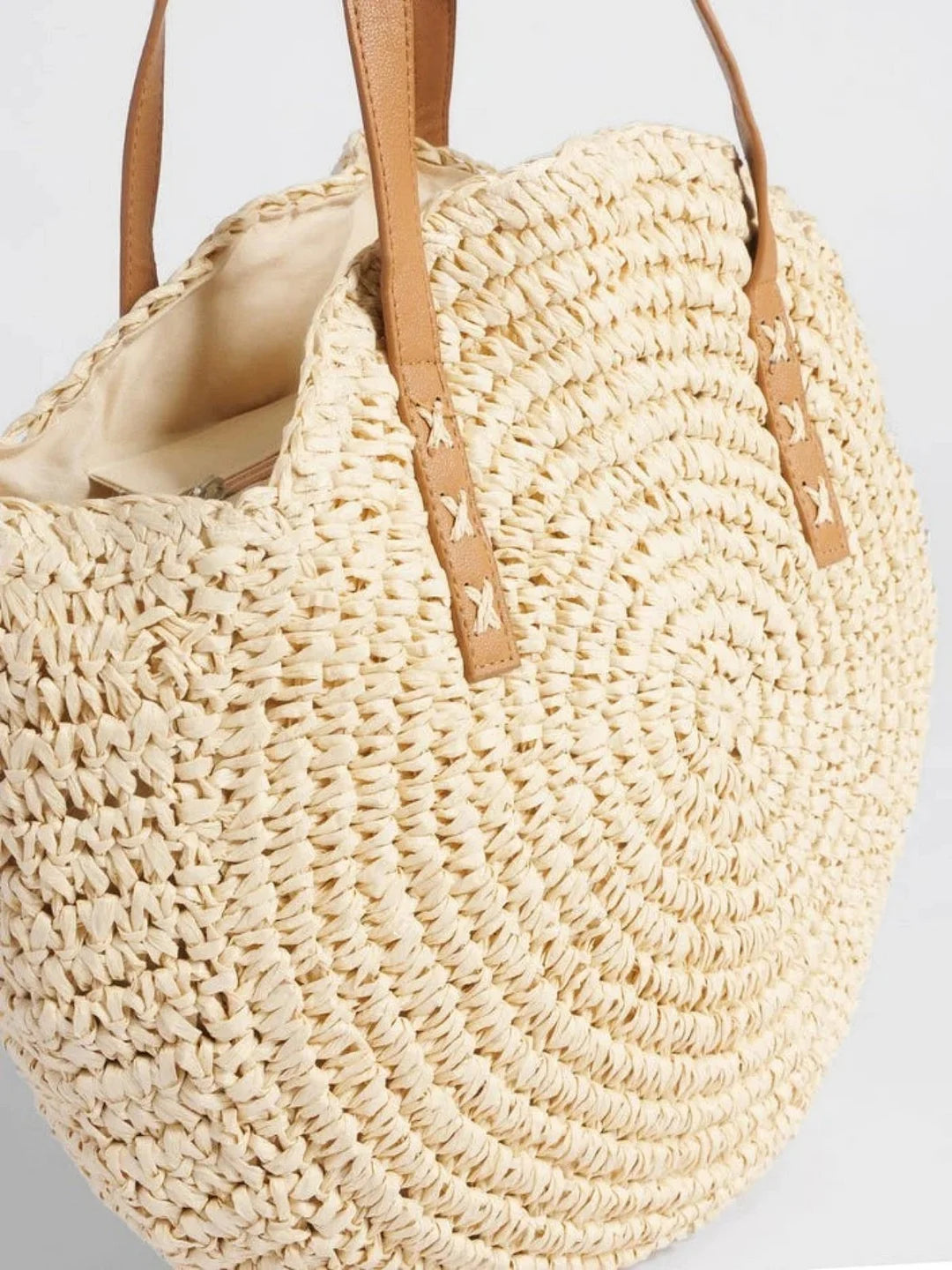 Shell Straw Shoulder Bag