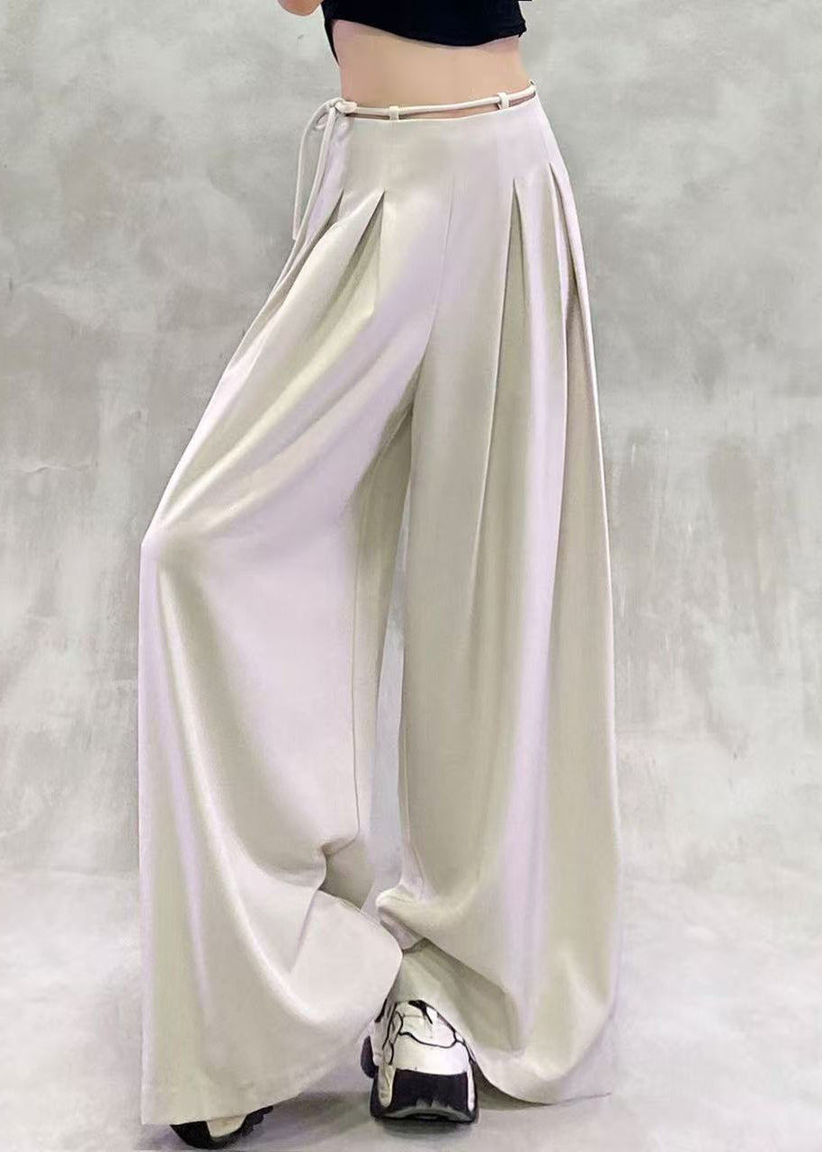 Apricot Pockets Solid Summer Spandex Pants High Waist