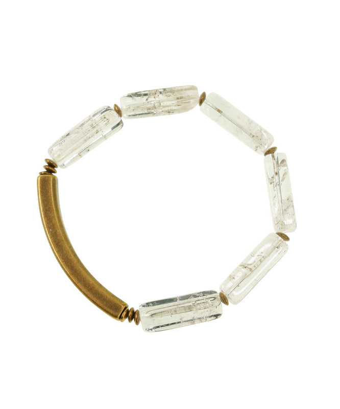 Art Colorblock Alloy Crystal Patchwork Unisex Bracelet