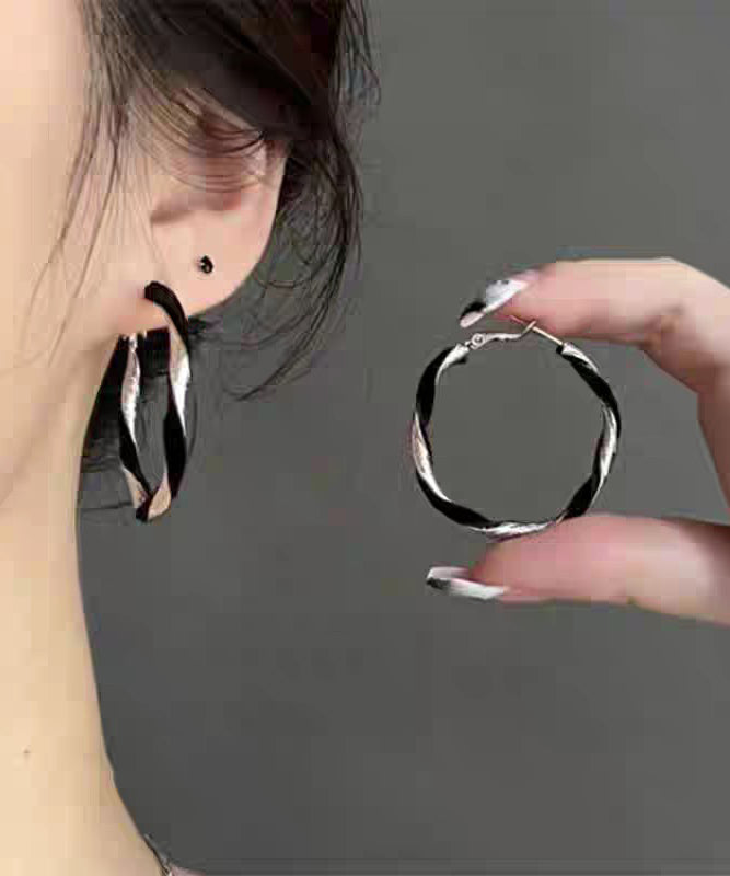 Art Colorblock Stergild Silver Hoop Earrings