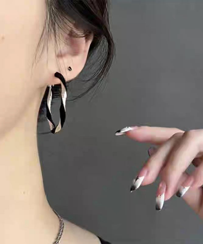 Art Colorblock Stergild Silver Hoop Earrings