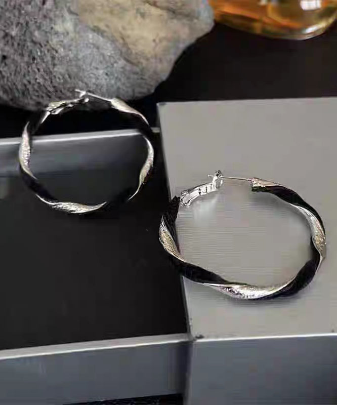 Art Colorblock Stergild Silver Hoop Earrings