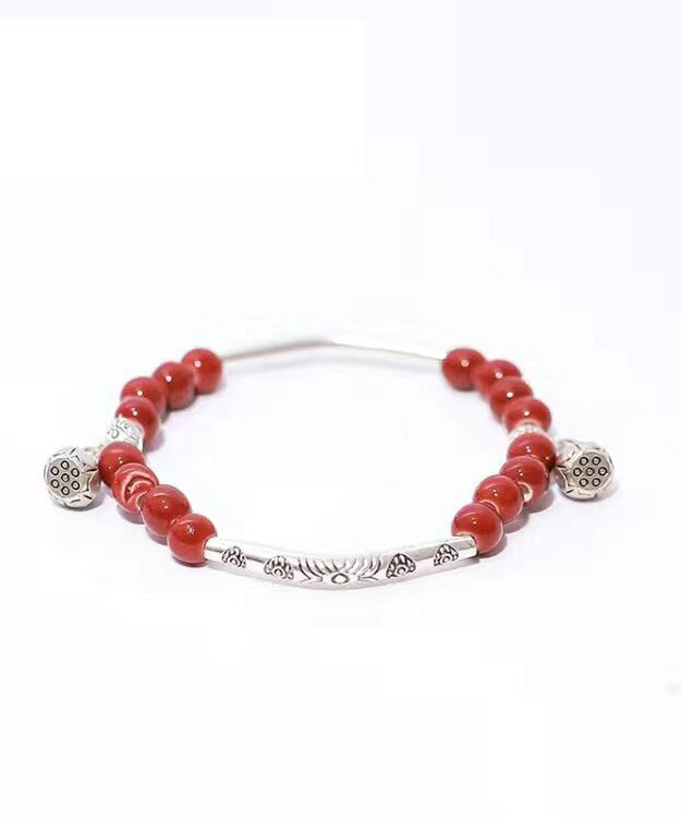 Art Cyan Ceramic Beading Patchwork Charm Bracelet