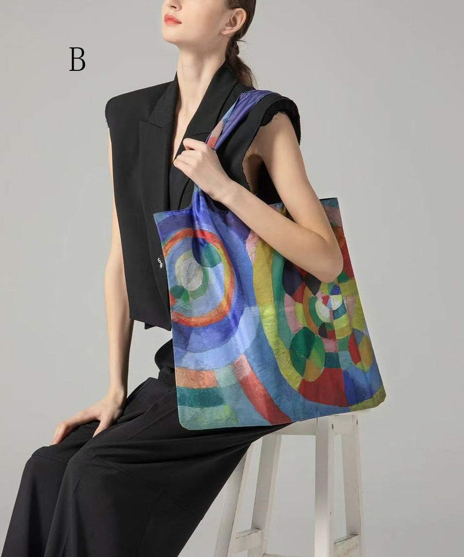 Art Print Canvas Shoulder Shopping Bag