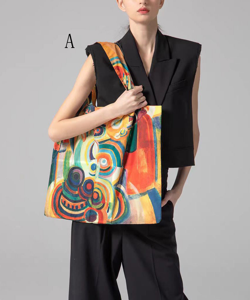Art Print Canvas Shoulder Shopping Bag