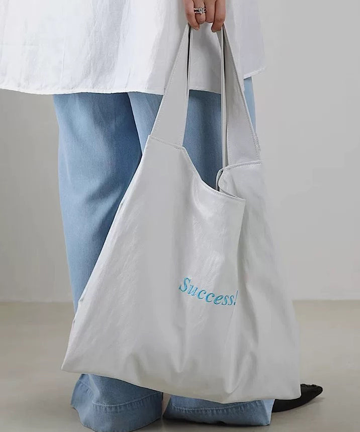 Art Red Letter Large Capacity Faux Leather Shoulder Bag