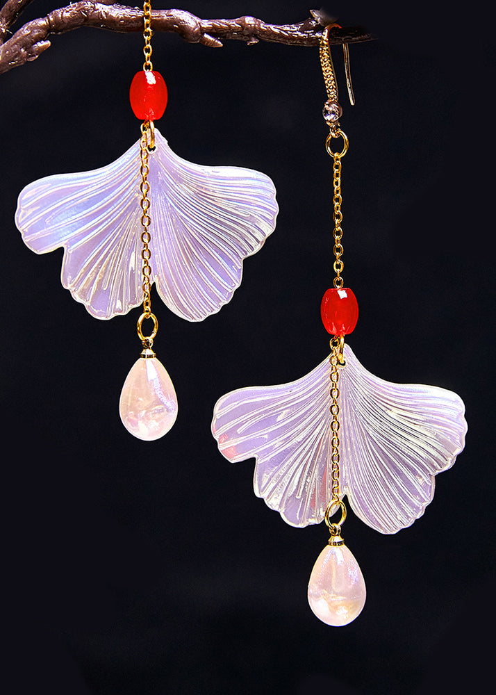 Art Shell Water Droplet Acrylic Drop Earrings - Omychic