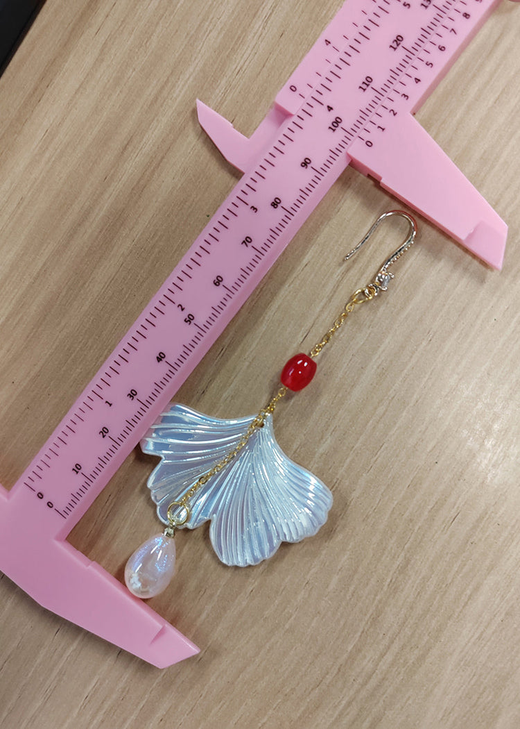 Art Shell Water Droplet Acrylic Drop Earrings - Omychic