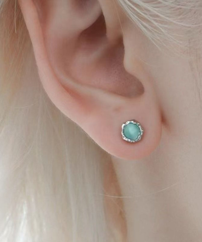 Art Silk Copper Cat's Eye Stone Butterfly Detachable Stud Earrings