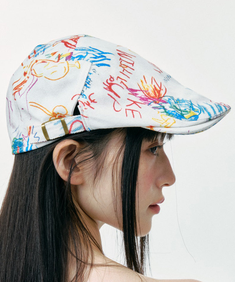 Artistic Graffiti Summer Street Cute Breton Hat
