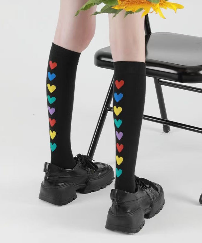 Autumn Winter New Sweet Jacquard Over The Calf Socks