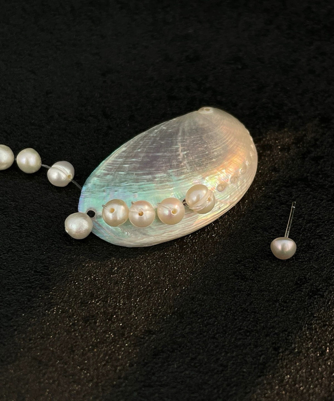 Beach White Copper Shell Pearl Tassel Drop Earring