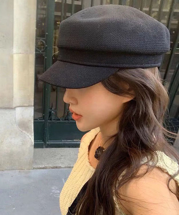Beautiful Beige Versatile Knit Breton Hat