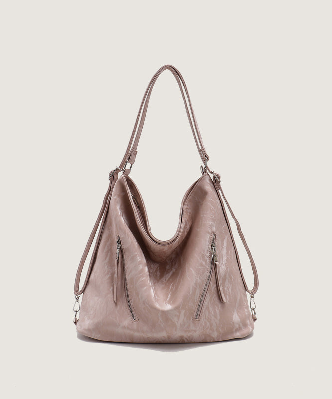 Beautiful Black Faux Leather Versatile Shoulder Bag