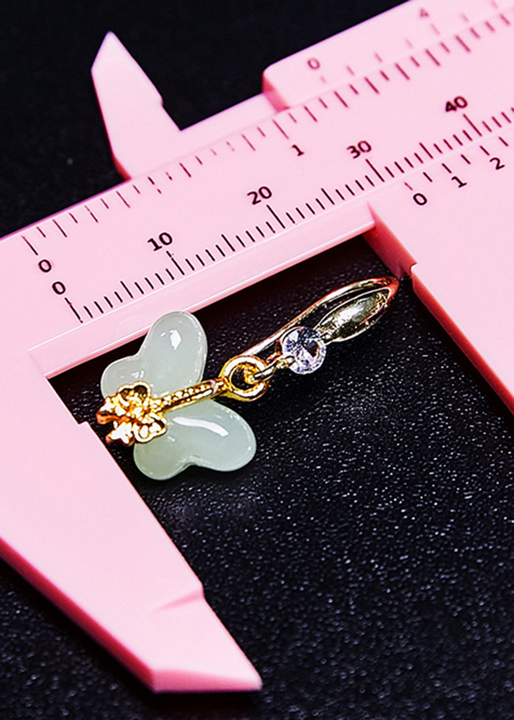 Beautiful Butterfly Jade Zircon Drop Earrings
