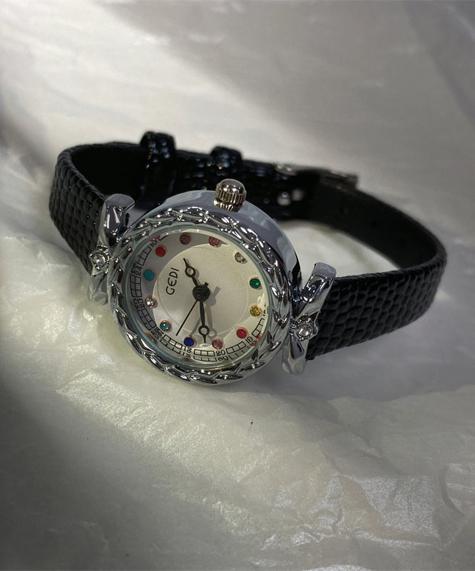 Beautiful Coffee Leather Alloy Quartz Movement Watches