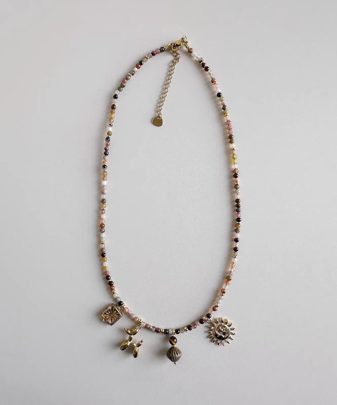 Beautiful Czech Glass Beading Pendant Choker Two Piece Set