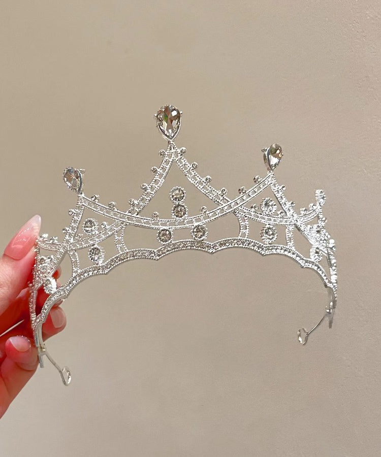 Beautiful Gold Alloy Zircon Hollow Out Crown